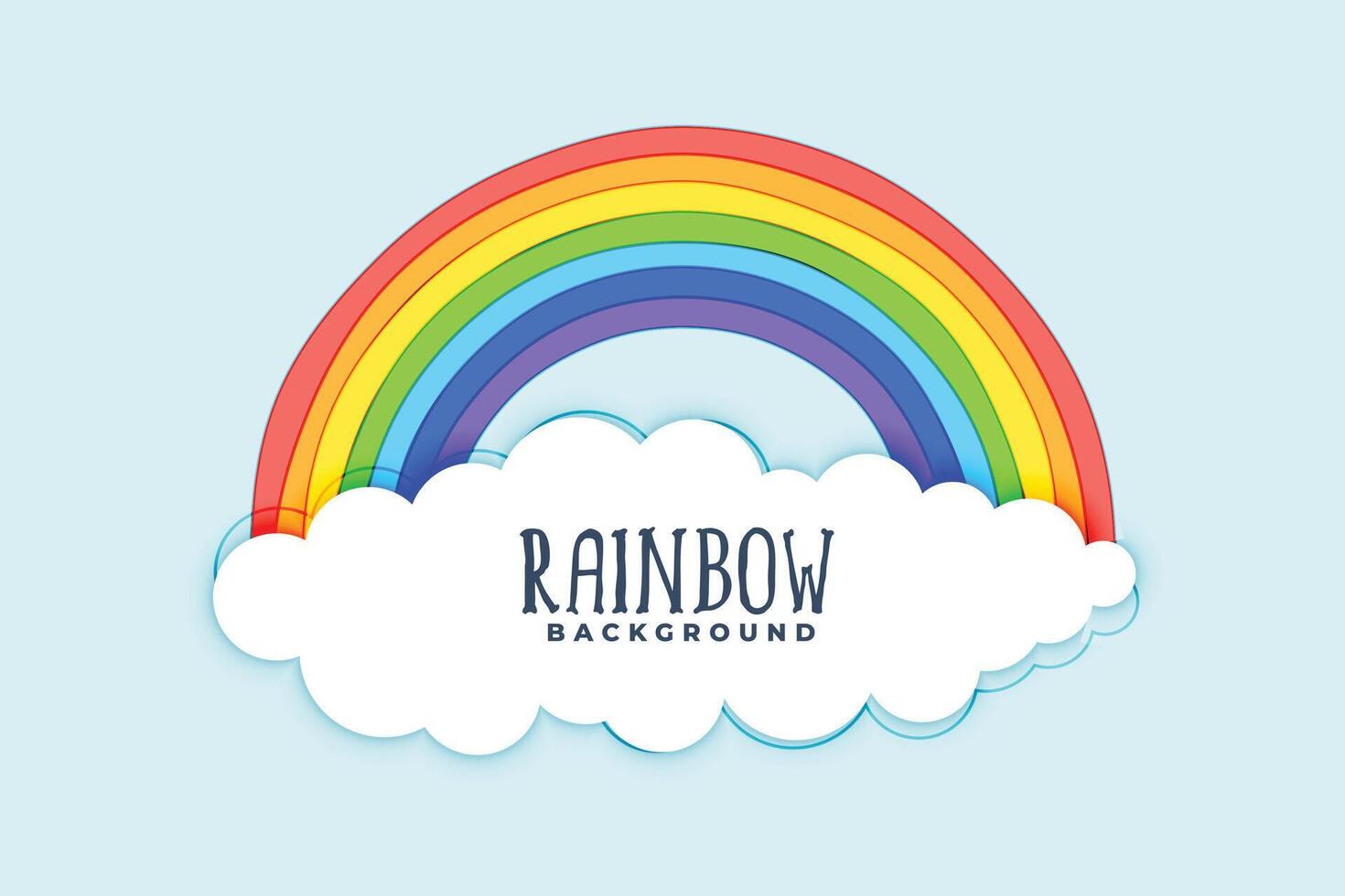 wolken en regenboog achtergrond ontwerp vector