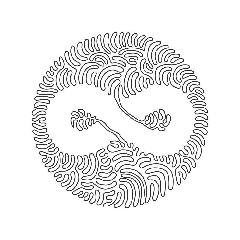 één enkele lijntekening oneindig logo creatief. stijl oneindigheidsteken en belettering. elementen op zwart ruw papier. gradiënt grafisch ontwerp. swirl curl cirkel achtergrondstijl. moderne continue vector