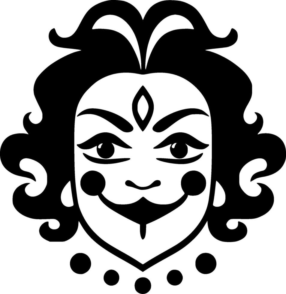 clown, minimalistische en gemakkelijk silhouet - illustratie vector