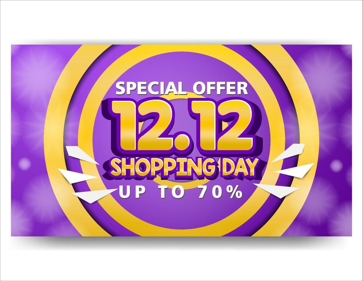 paarse 12 12 koopdag december verkoop promo banner vector