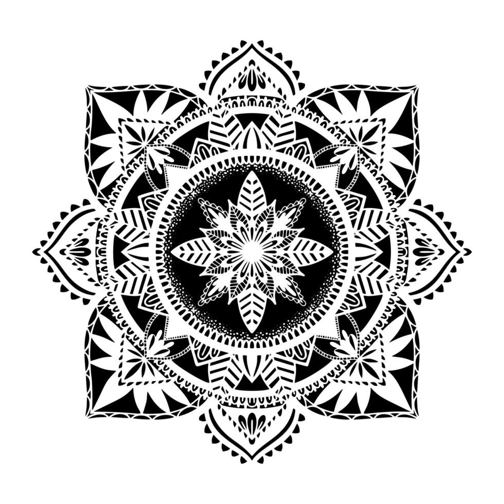 grafische ronde traditionele mandala abstract geïsoleerd in witte background.boho Indiase shape.ethnic oosterse stijl. vector