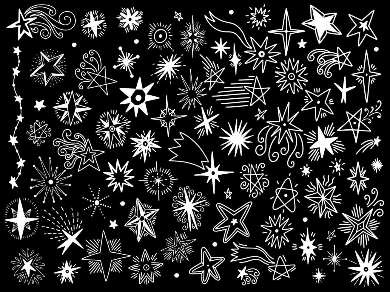 ster celestial doodle handgetekende collectie. vector