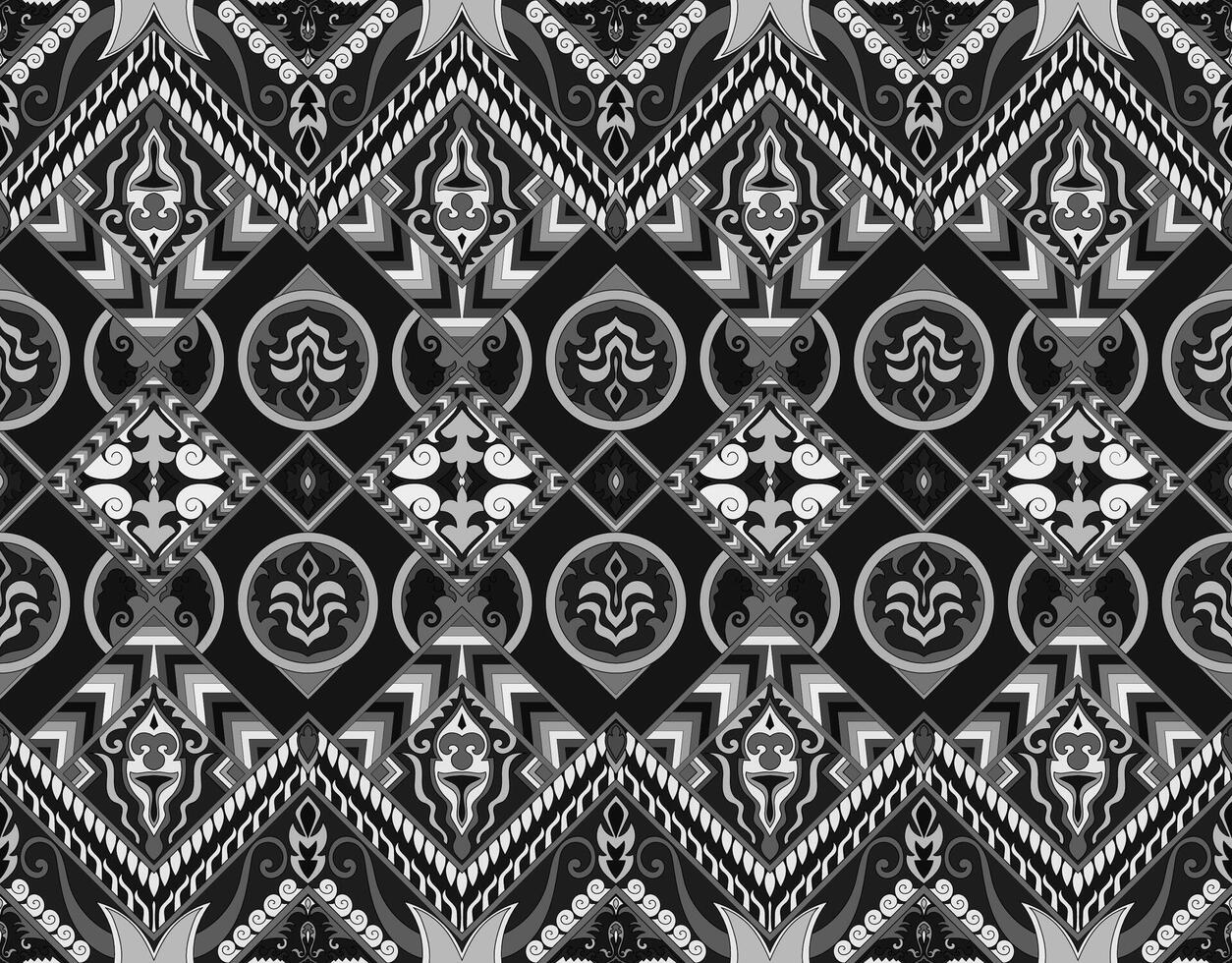 abstract patroon van kleding stof. wit en zwart. naadloos etnisch tribal patroon. vector