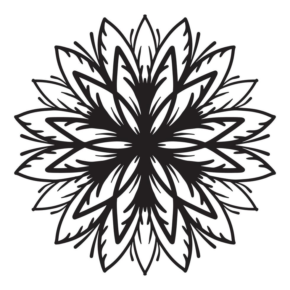 gemakkelijk mandala met bloemen decoratie patroon vector