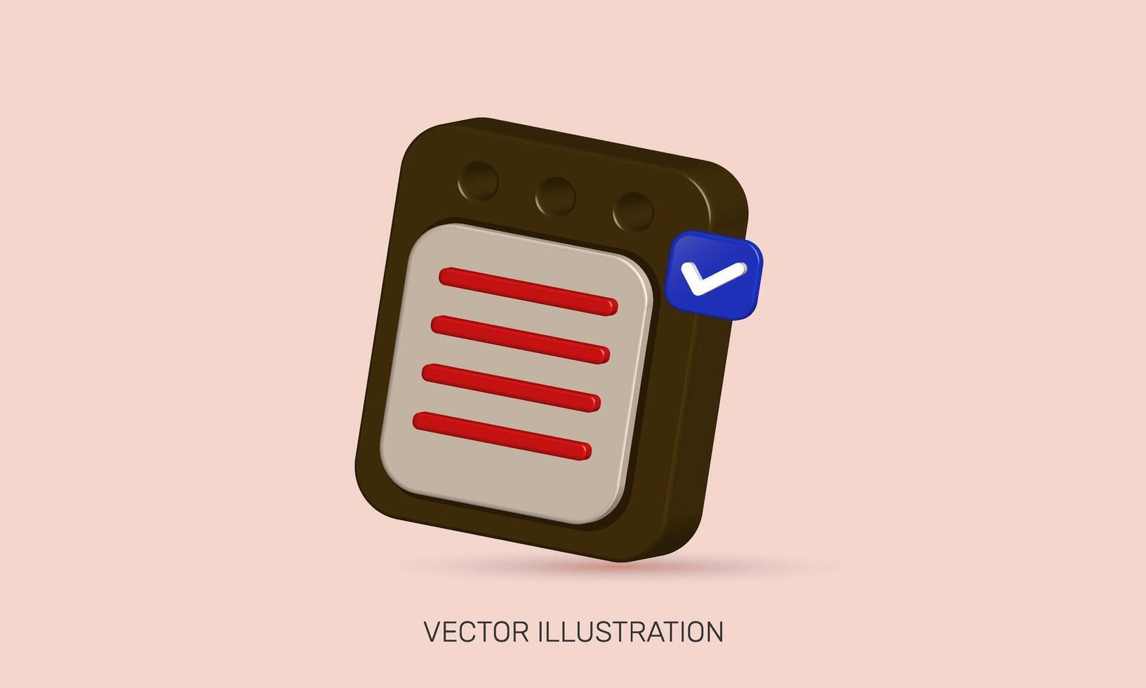 3d realistisch icoon klembord produktiviteit oplossing concept ontwerp vector