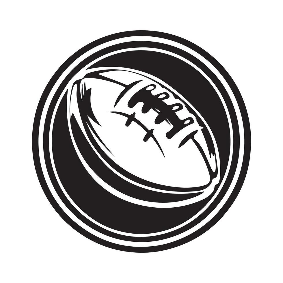 Amerikaans voetbal ontwerp afbeeldingen logo kunst. illustratie van een Amerikaans voetbal vector