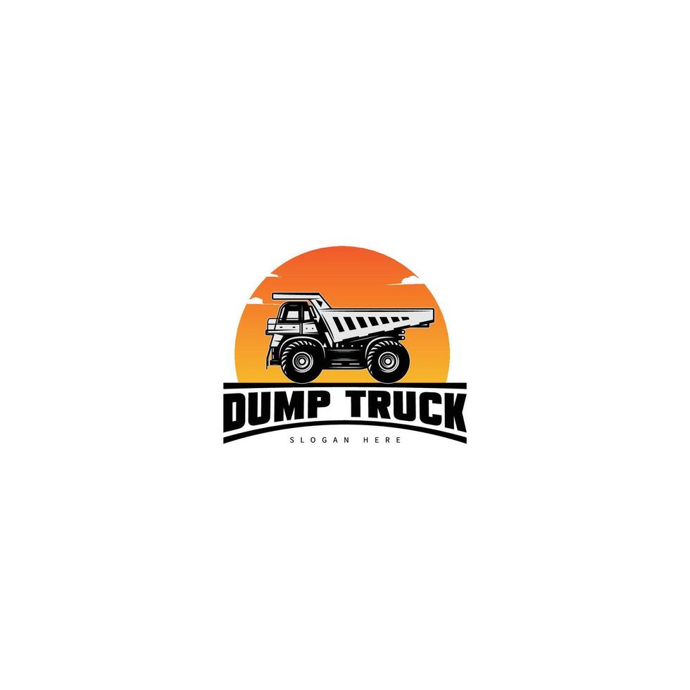 logo icoon dump vrachtauto vector