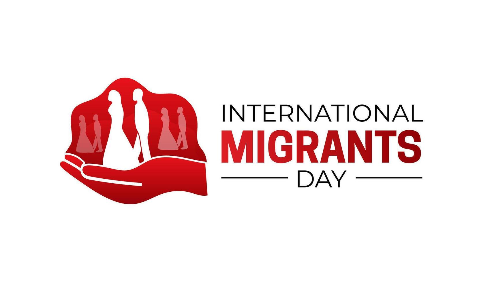 rood Internationale migranten dag logo icoon vector