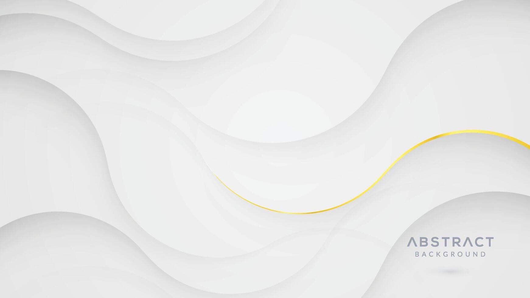 wit en grijs Golf abstract achtergrond, elegant grafisch ontwerp met zacht bochten, lijn patronen, en tekst ruimte vector