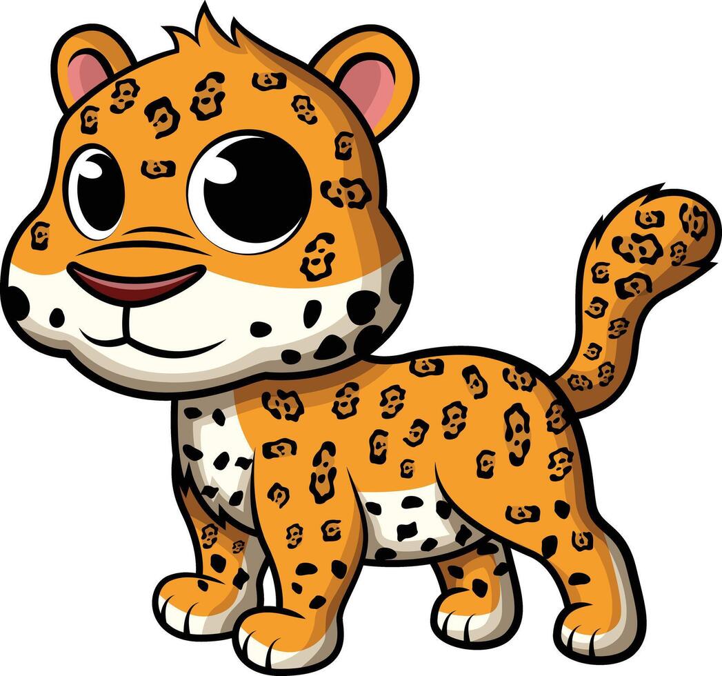 schattig baby jaguar illustratie vector