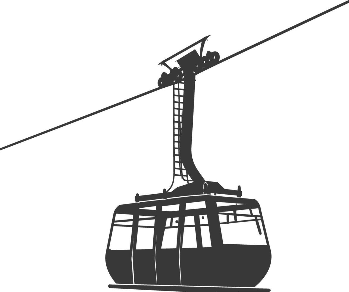 silhouet antenne tram zwart kleur enkel en alleen vector