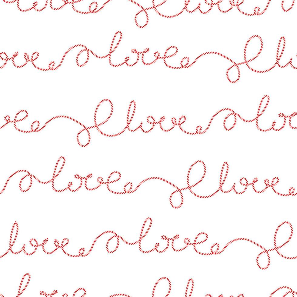 Valentijnsdag naadloze patroon met handgeschreven tekst love.valentines dag, bruiloft sieraad. vectorillustratie. trendy achtergrond voor inpakpapier, uitnodigingen, wenskaarten vector