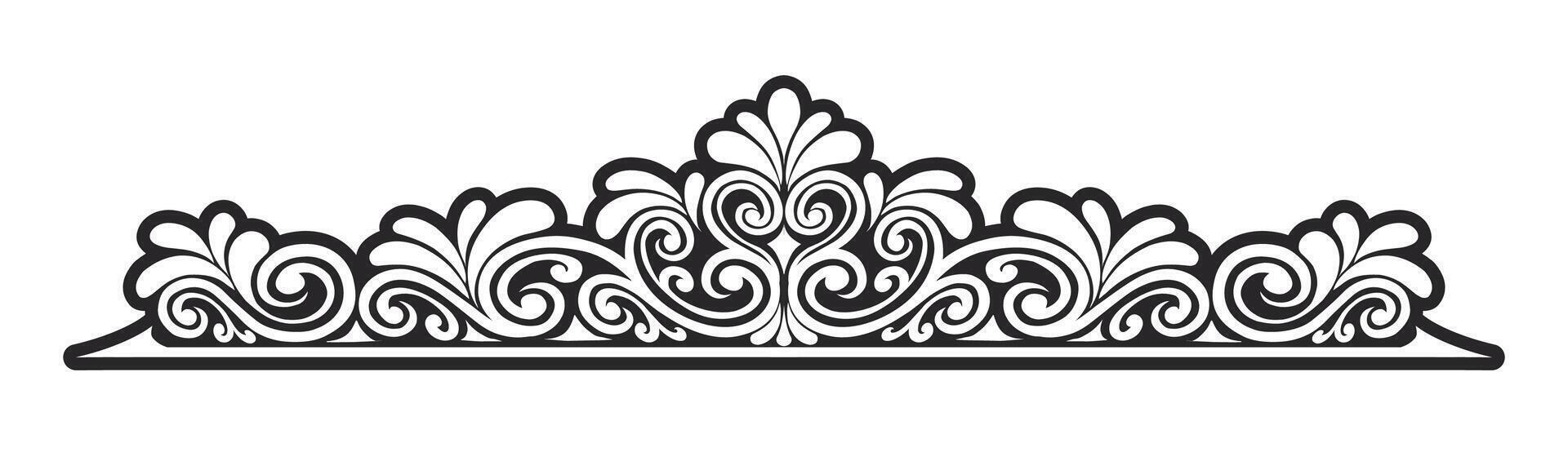 ornament bloemen ontwerp element voor kader, grens, en bruiloft met wijnoogst stijl vector