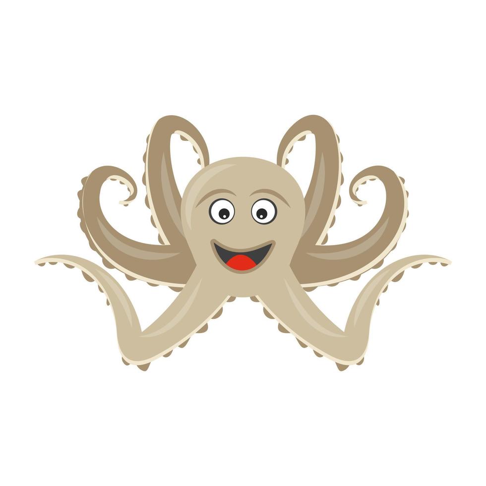 lachende octopusconcepten vector