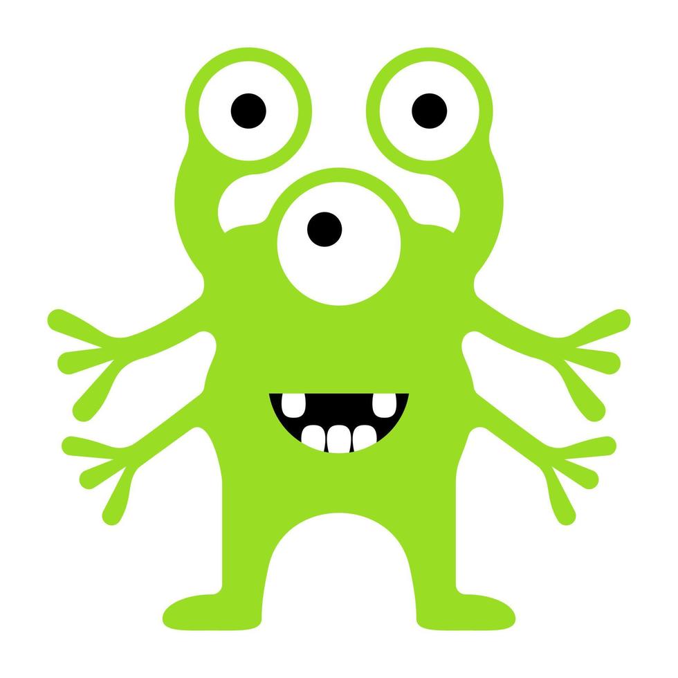 drieogige monster vector