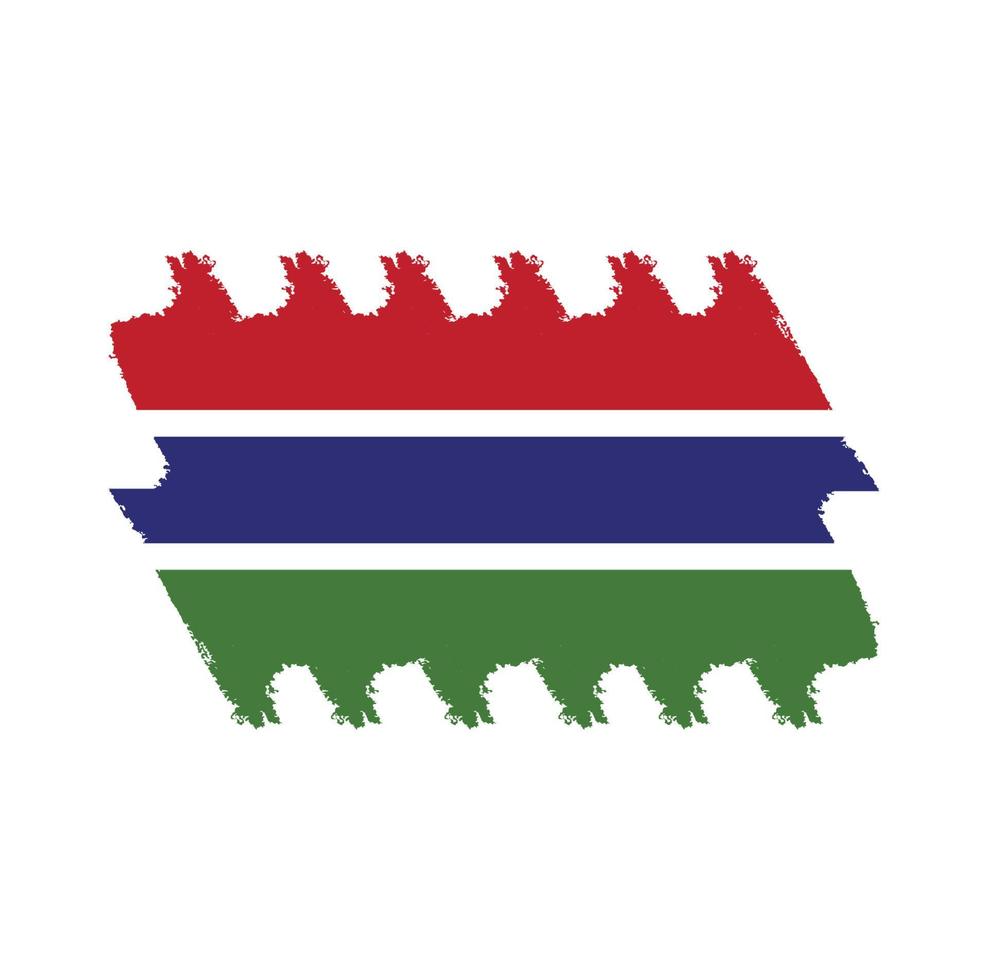 Gambia vlag vector met aquarel penseelstijl