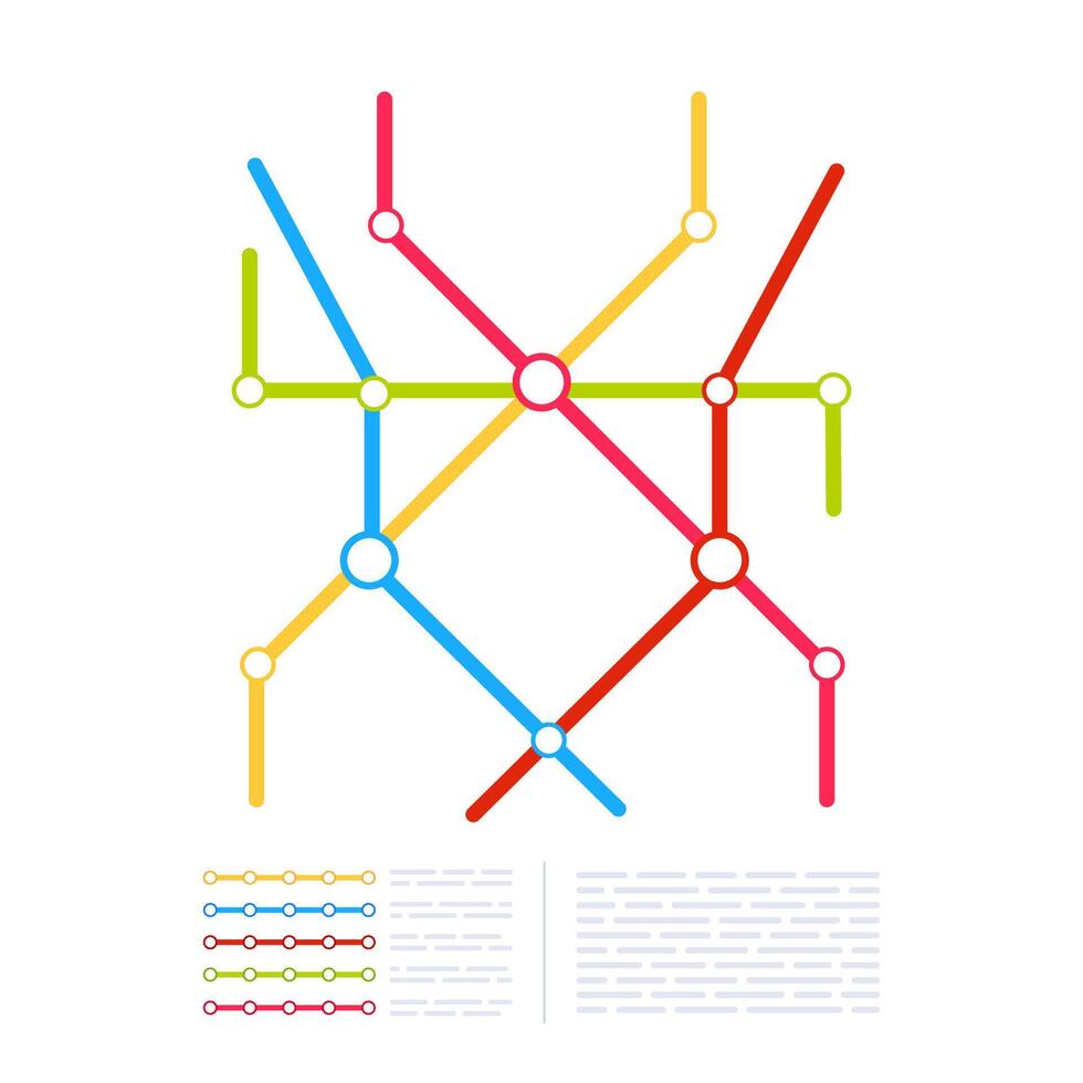 metro metro stad kaart. ondergronds vervoer systeem. openbaar vervoer vector