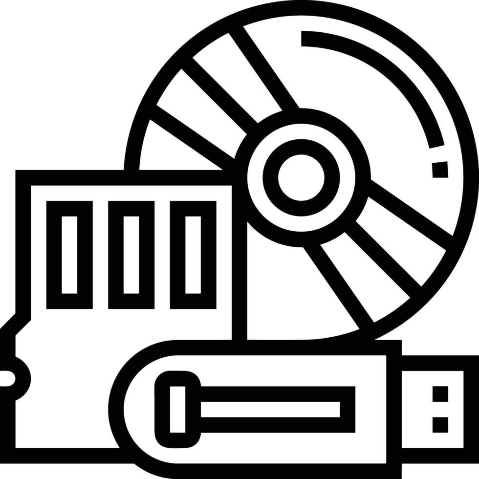 opslagruimte gegevens icoon symbool beeld voor databank illustratie vector