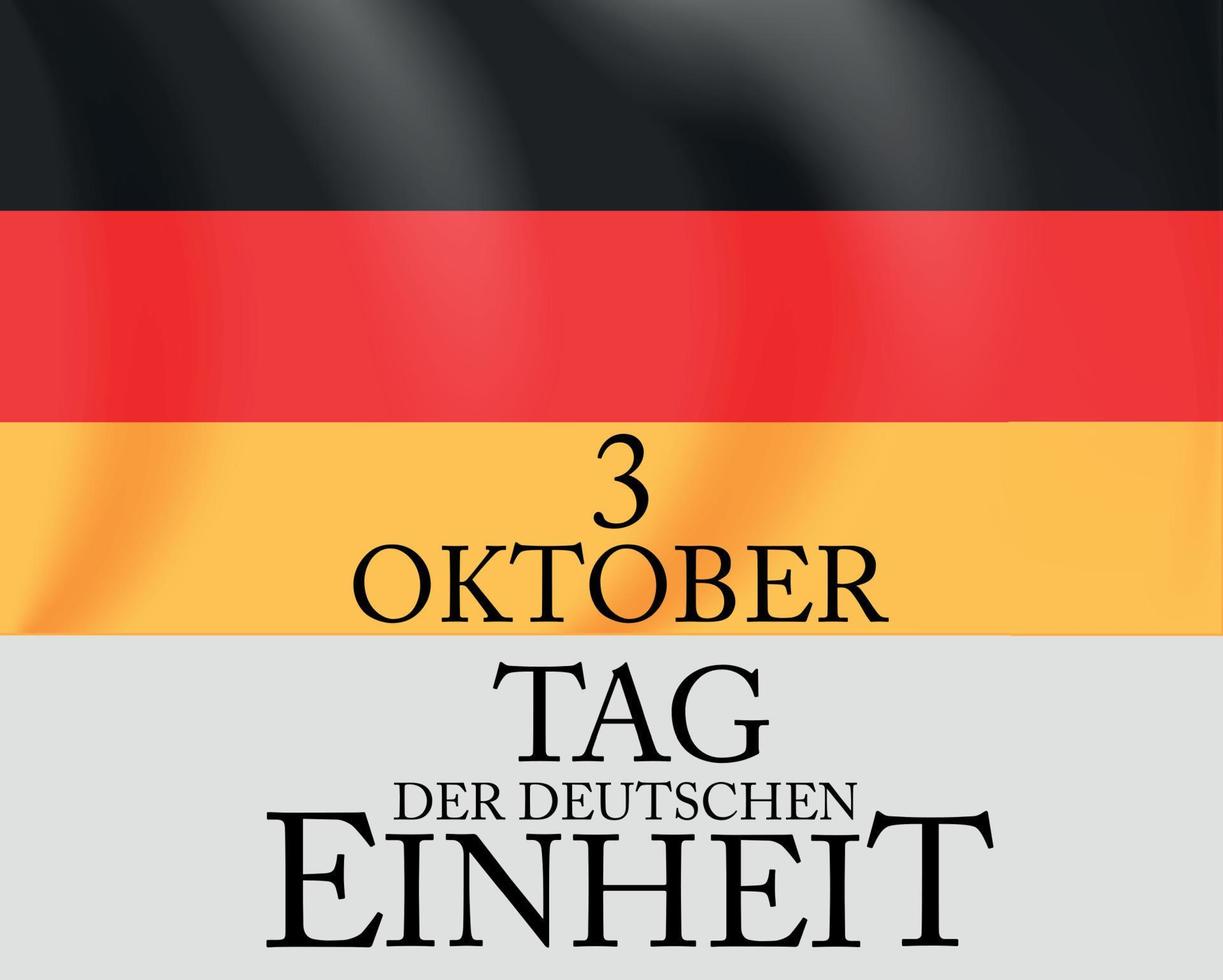 3 oktober tag der deutschen einheit. 3 oktober dag van de Duitse eenheid. vector illustratie