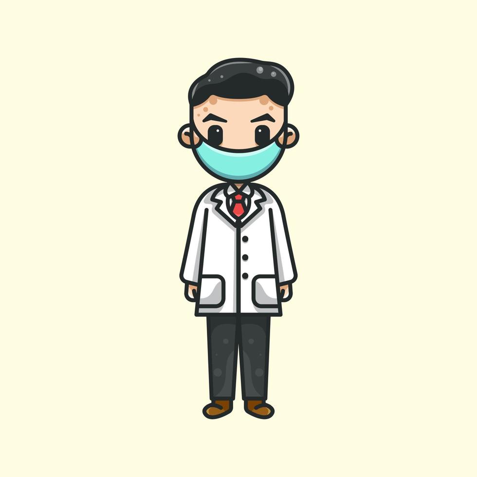 schattige verpleegster voor karakter, pictogram, logo, sticker en illustratie vector