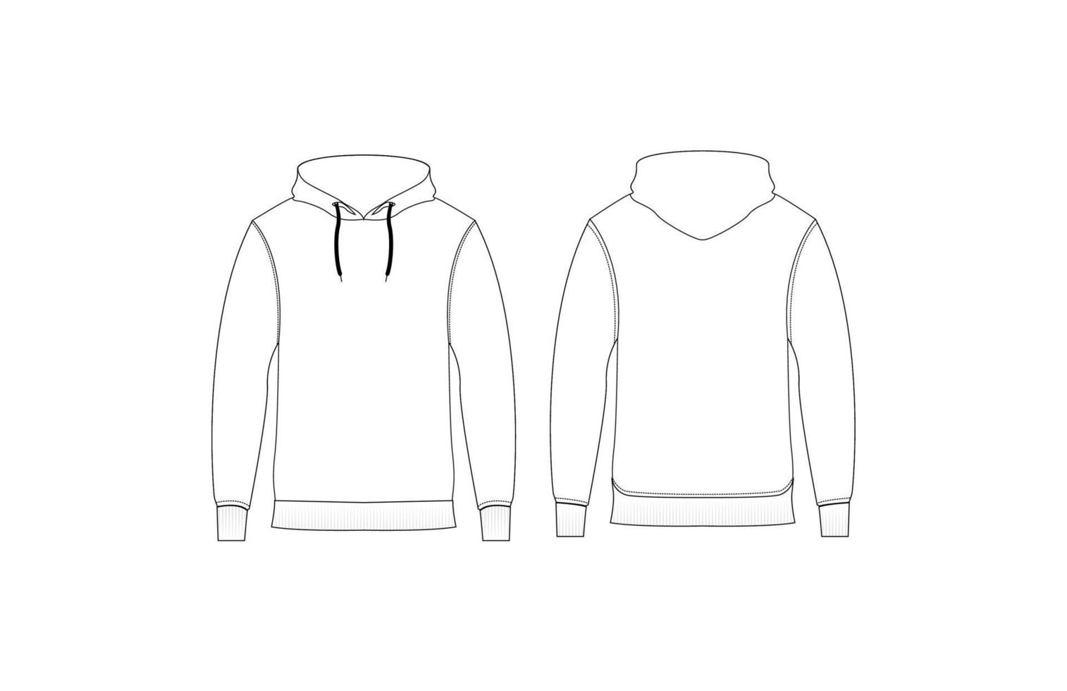 hoodie sweatshirt wit voor... vector