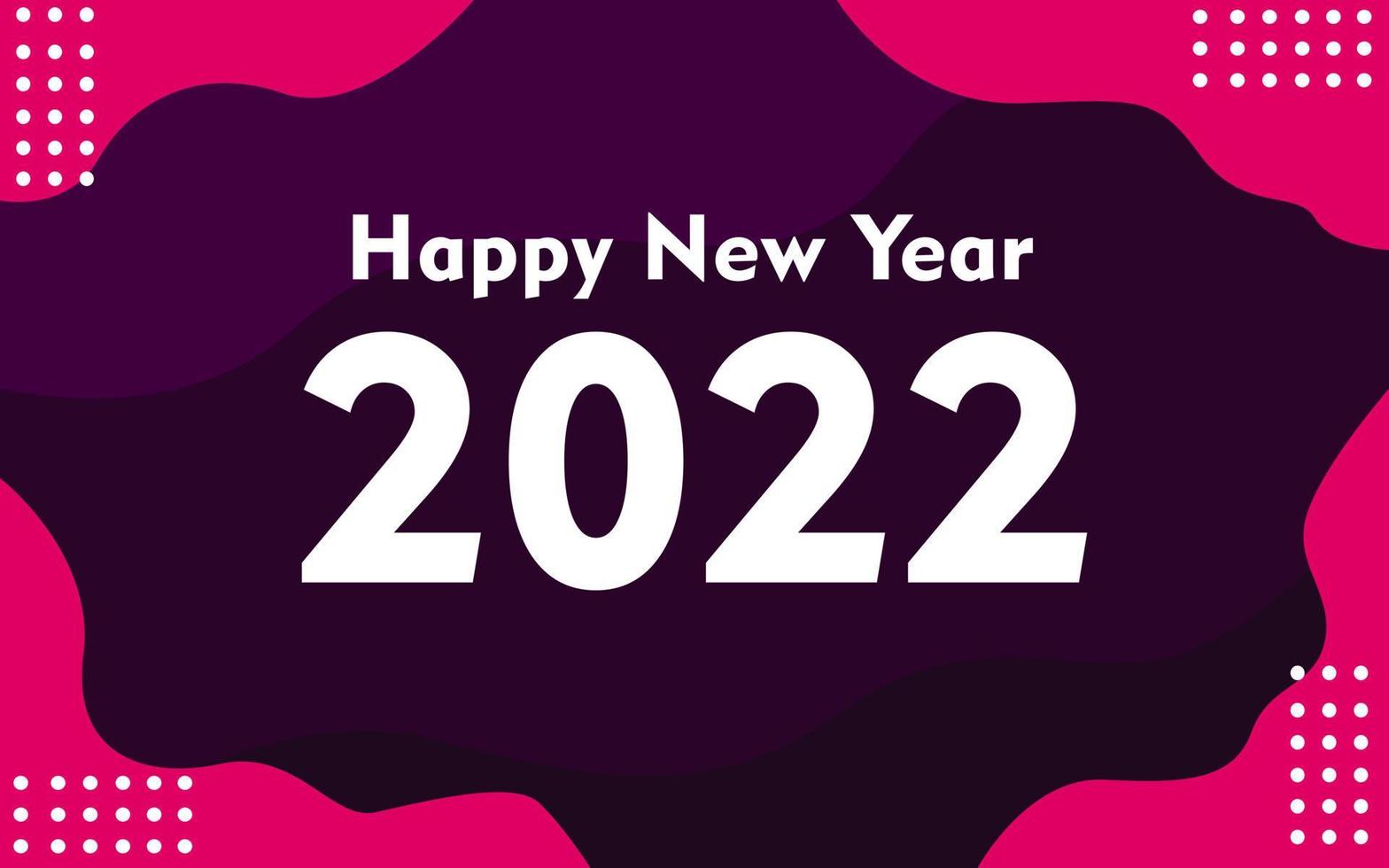 nieuwjaar 2022 groet achtergrondontwerp in paarse kleur. ontwerpen voor banner- en omslagsjablonen. vector