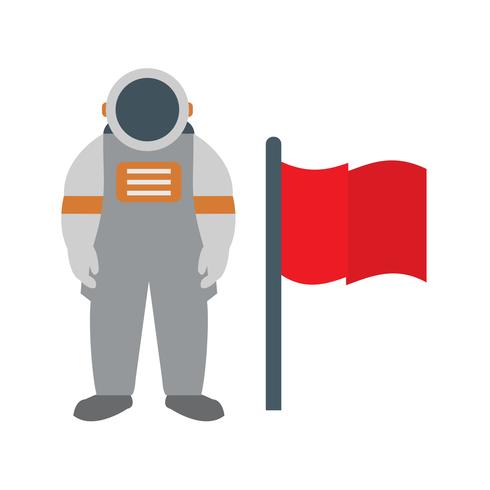 Man met vlag Vector Icon