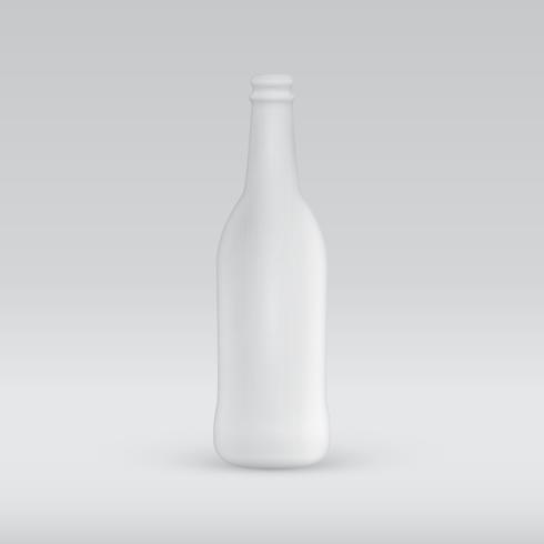 Lege witte fles voor reclame, vectorillustratie vector