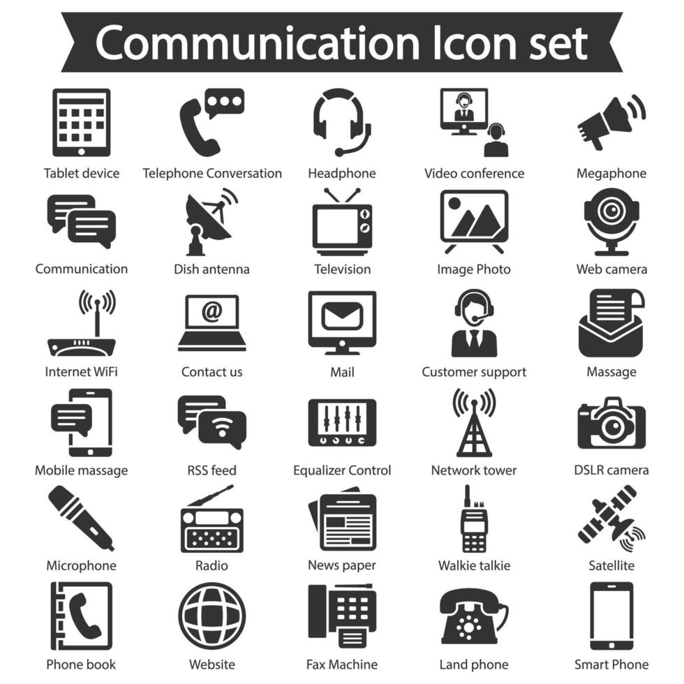 communicatie icoon pakket vector