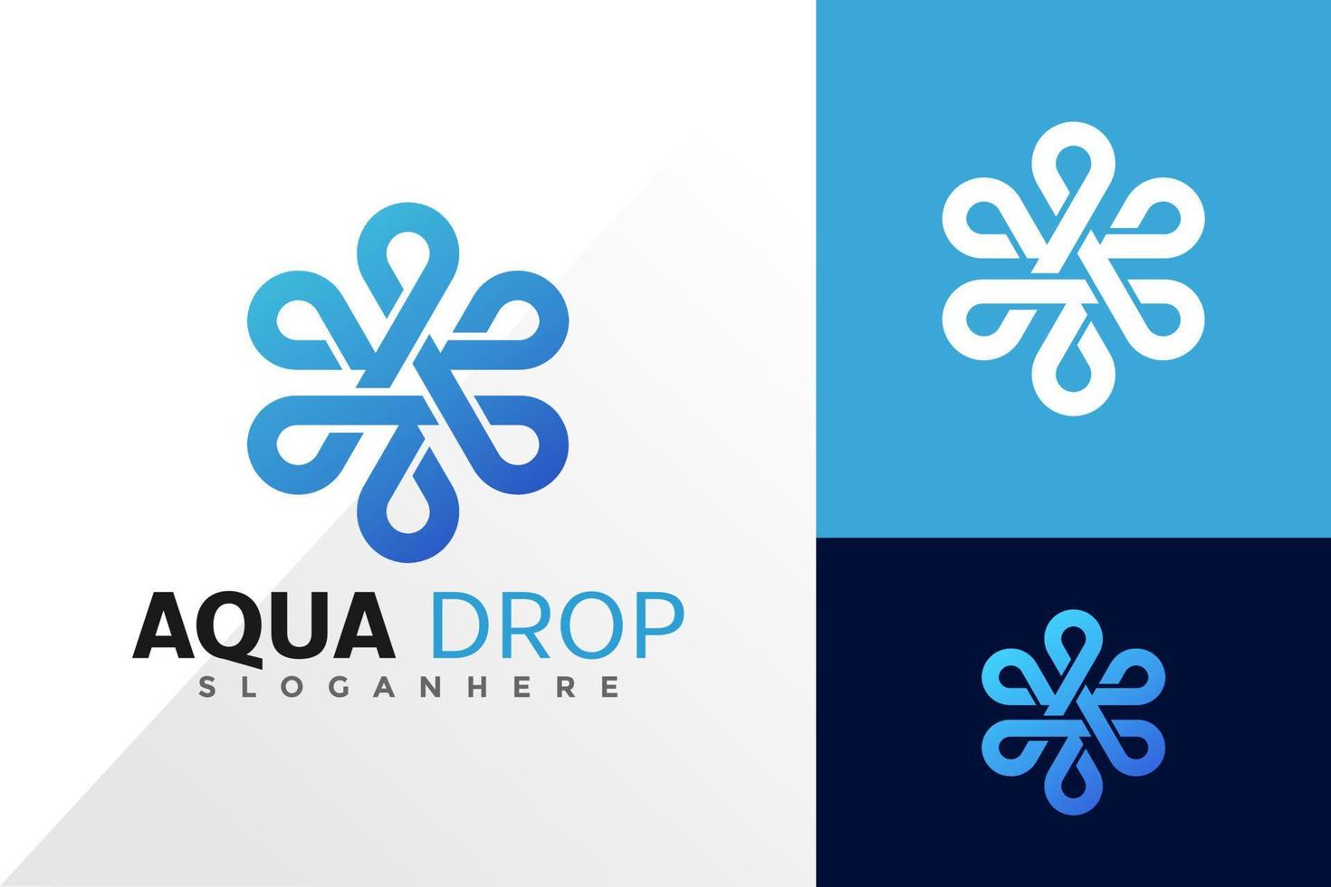 een brief aqua drop logo vector ontwerp. abstract embleem, ontwerpconcept, logo's, logotype-element voor sjabloon