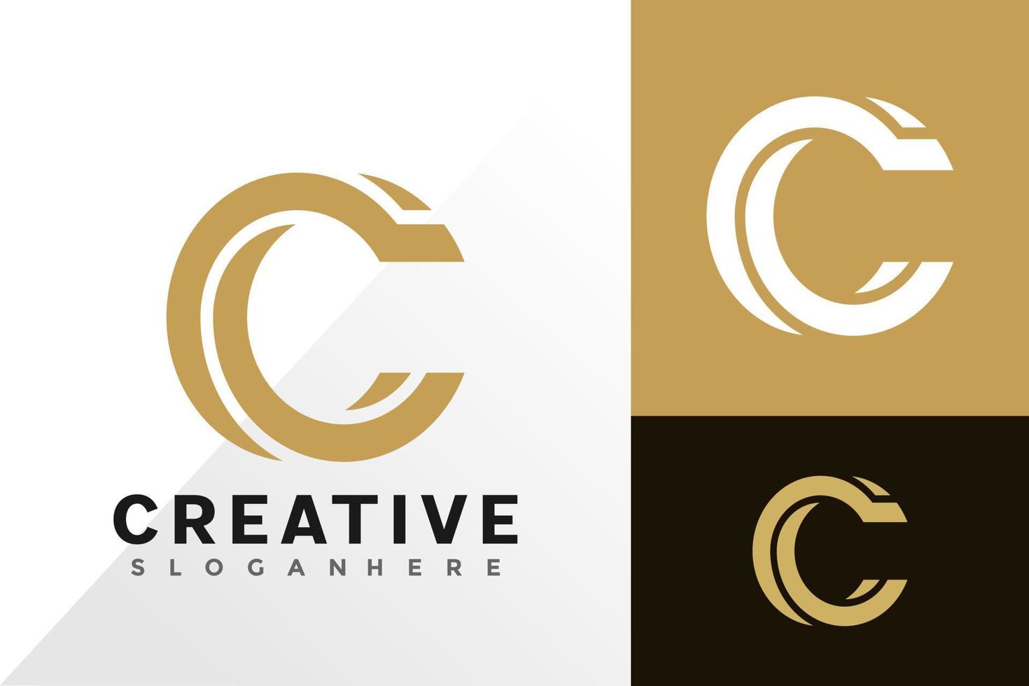 c brief creatief logo vector ontwerp. abstract embleem, ontwerpconcept, logo's, logotype-element voor sjabloon