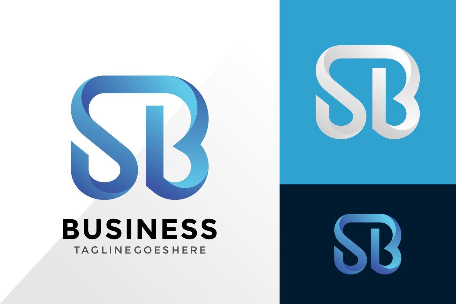 brief sb bedrijfslogo ontwerp abstracte logo's ontwerpen concept voor sjabloon vector