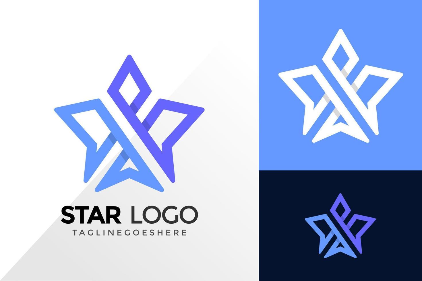 abstract sterlogo-ontwerp, merkidentiteit logo's ontwerpen vector illustratie sjabloon