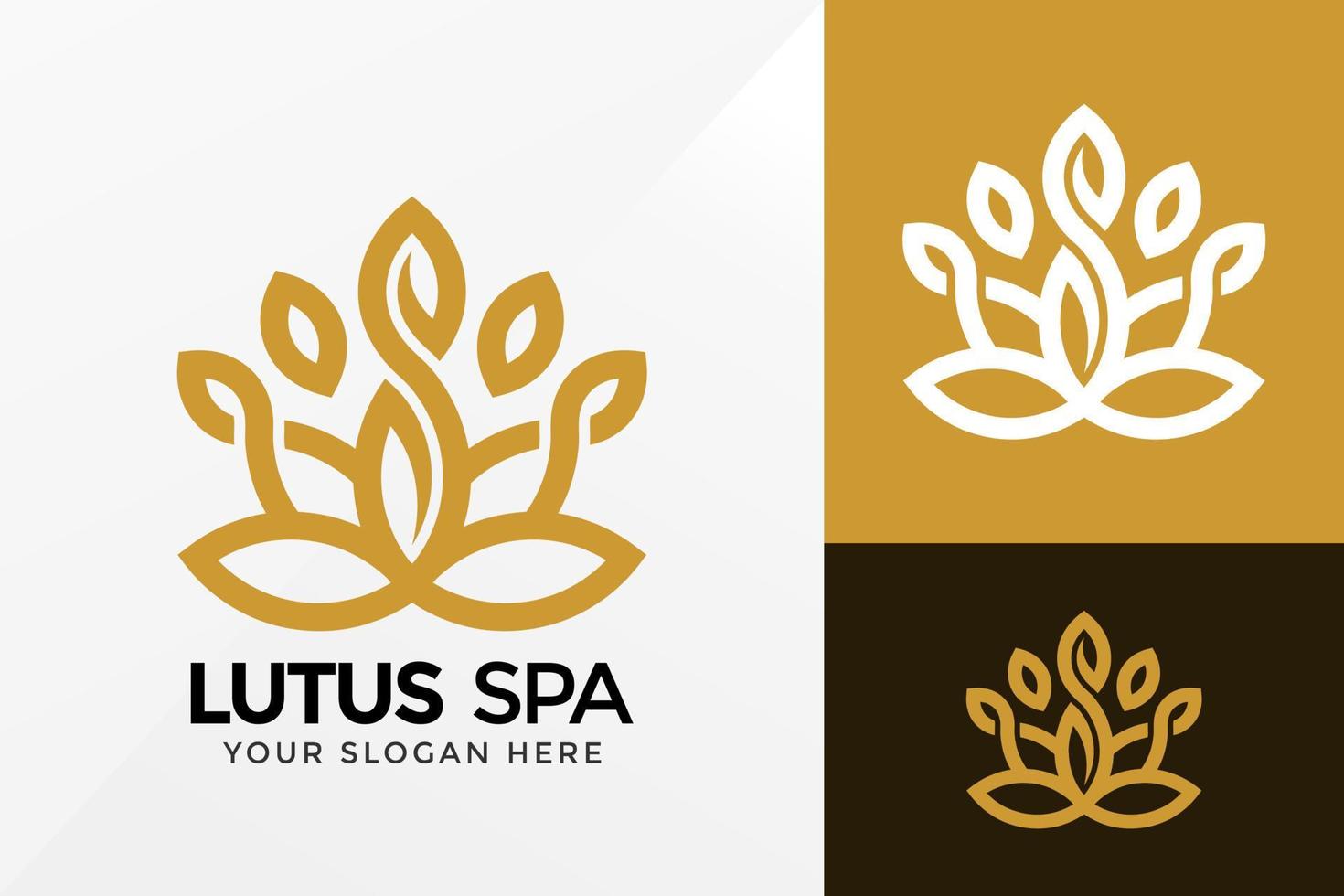 lotus spa logo ontwerp, merk identiteit logo's vector, modern logo, logo ontwerpen vector illustratie sjabloon