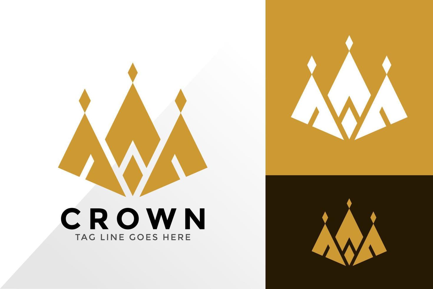 kroon sieraden logo ontwerp, merk identiteit logo's ontwerpen vector illustratie sjabloon