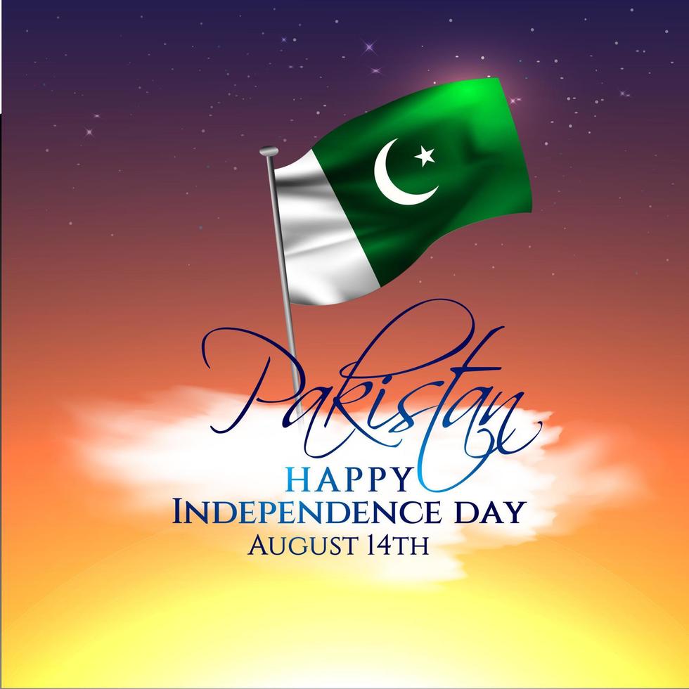 vectorillustratie van abstracte achtergrond voor de onafhankelijkheidsdag van Pakistan, 14 augustus. vector
