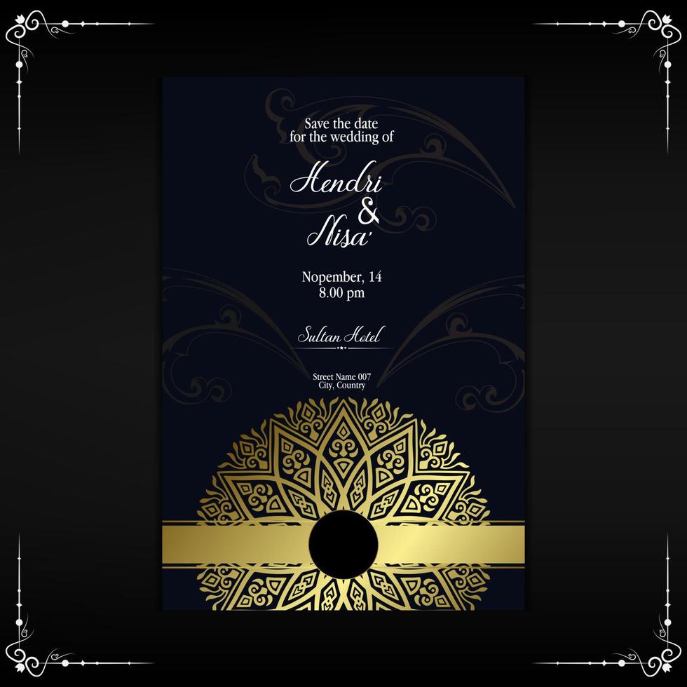 luxe mandala achtergrond met gouden arabesk patroon arabische islamitische Oost-stijl. decoratieve mandala in ramadan-stijl. mandala om af te drukken, poster, omslag, brochure, flyer, banner vector