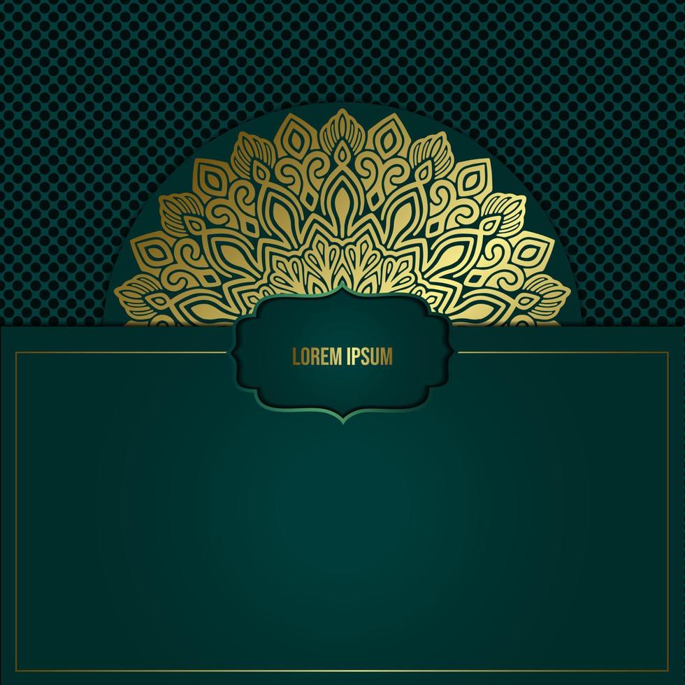 luxe mandala achtergrond met gouden arabesk patroon arabische islamitische Oost-stijl. decoratieve mandala in ramadan-stijl. mandala om af te drukken, poster, omslag, brochure, flyer, banner vector