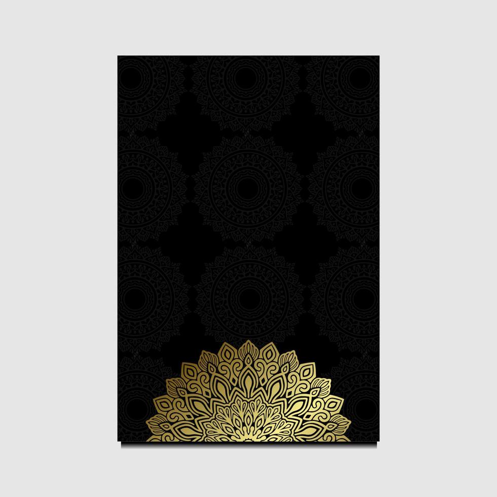 luxe mandala achtergrond met gouden arabesk patroon arabische islamitische Oost-stijl. decoratieve mandala in ramadan-stijl. mandala om af te drukken, poster, omslag, brochure, flyer, banner vector