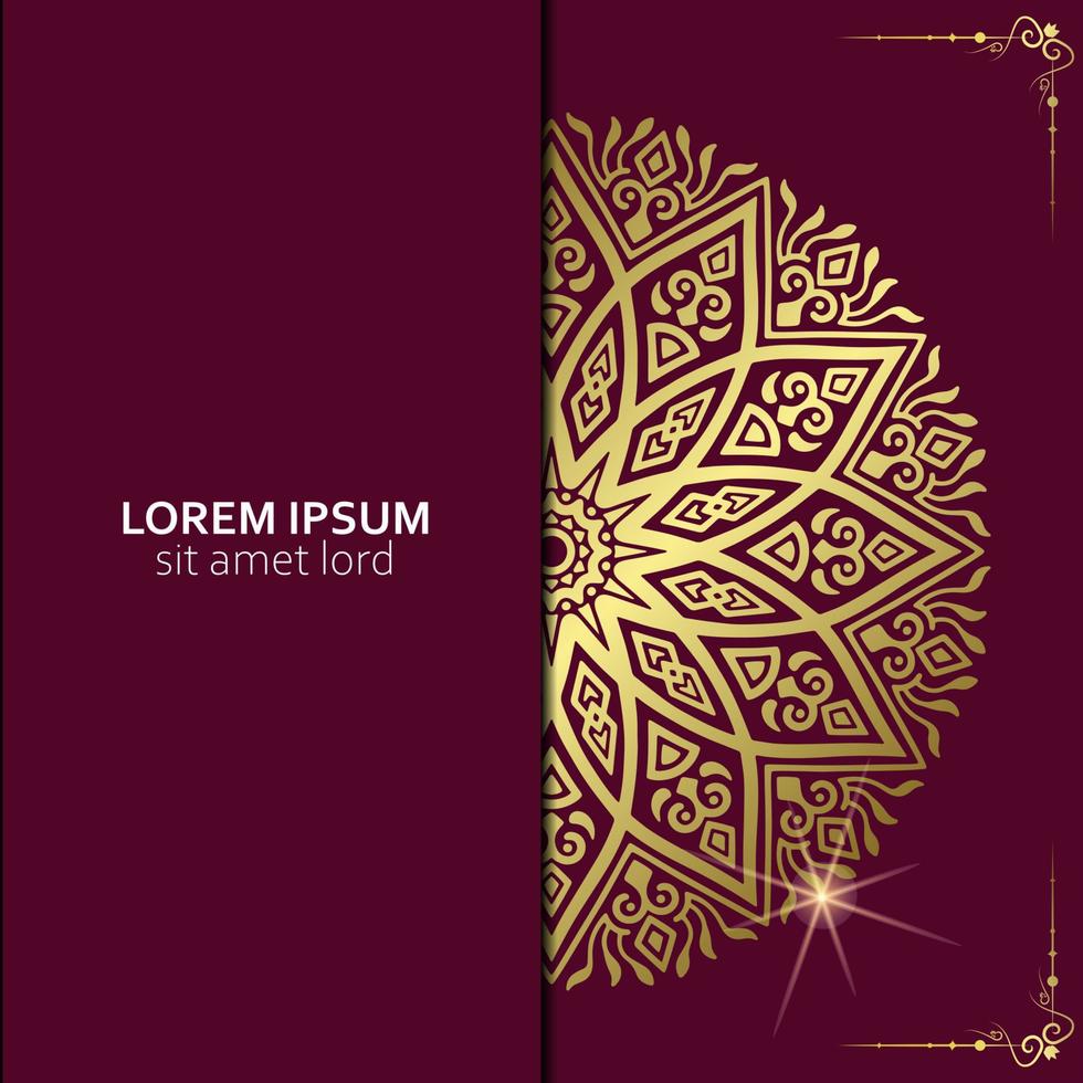 luxe mandala achtergrond met gouden arabesk patroon arabische islamitische Oost-stijl. decoratieve mandala in ramadan-stijl. mandala om af te drukken, poster, omslag, brochure, flyer, banner vector