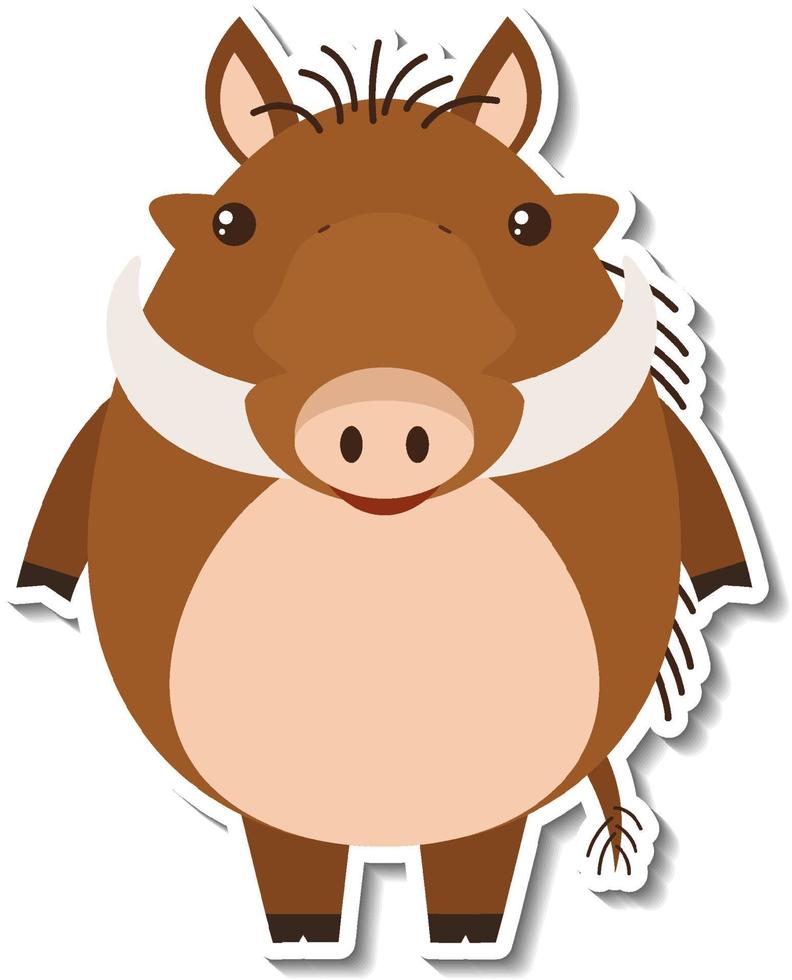 mollige beer dieren cartoon sticker vector