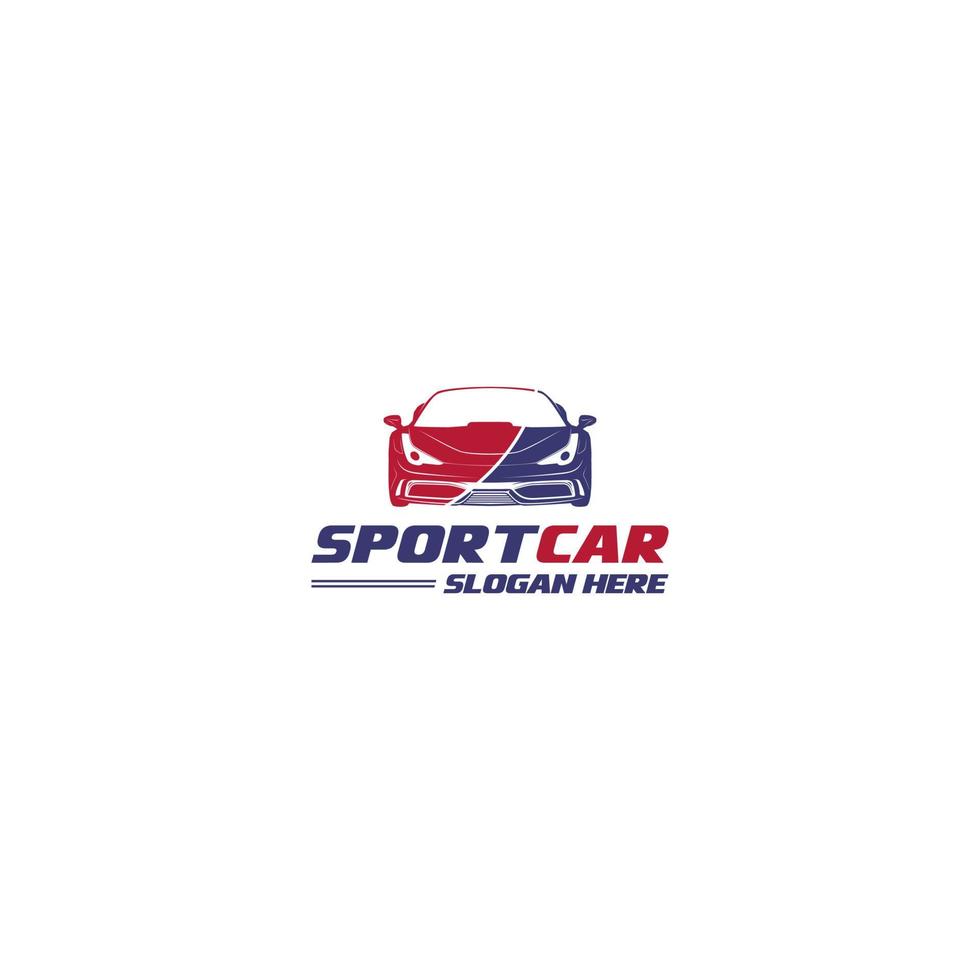 sportwagen logo sjabloon, vector, pictogram op witte achtergrond vector