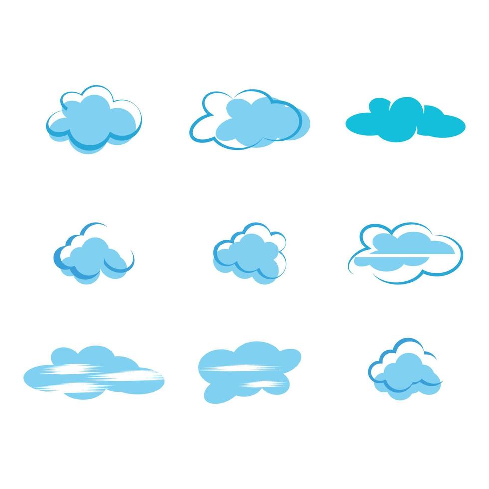 wolk sjabloon vector pictogram illustratie ontwerp