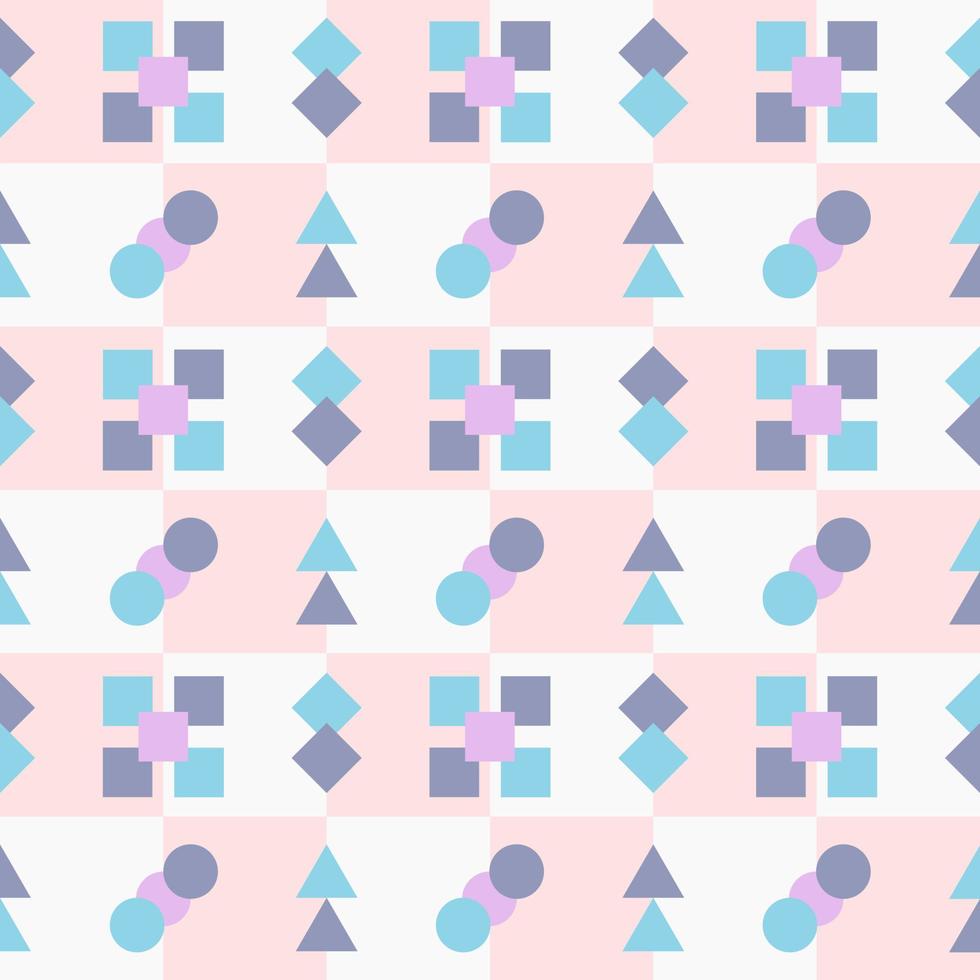 kleurrijke achtergrond patroon vorm cirkel, vierkant, driehoek vector