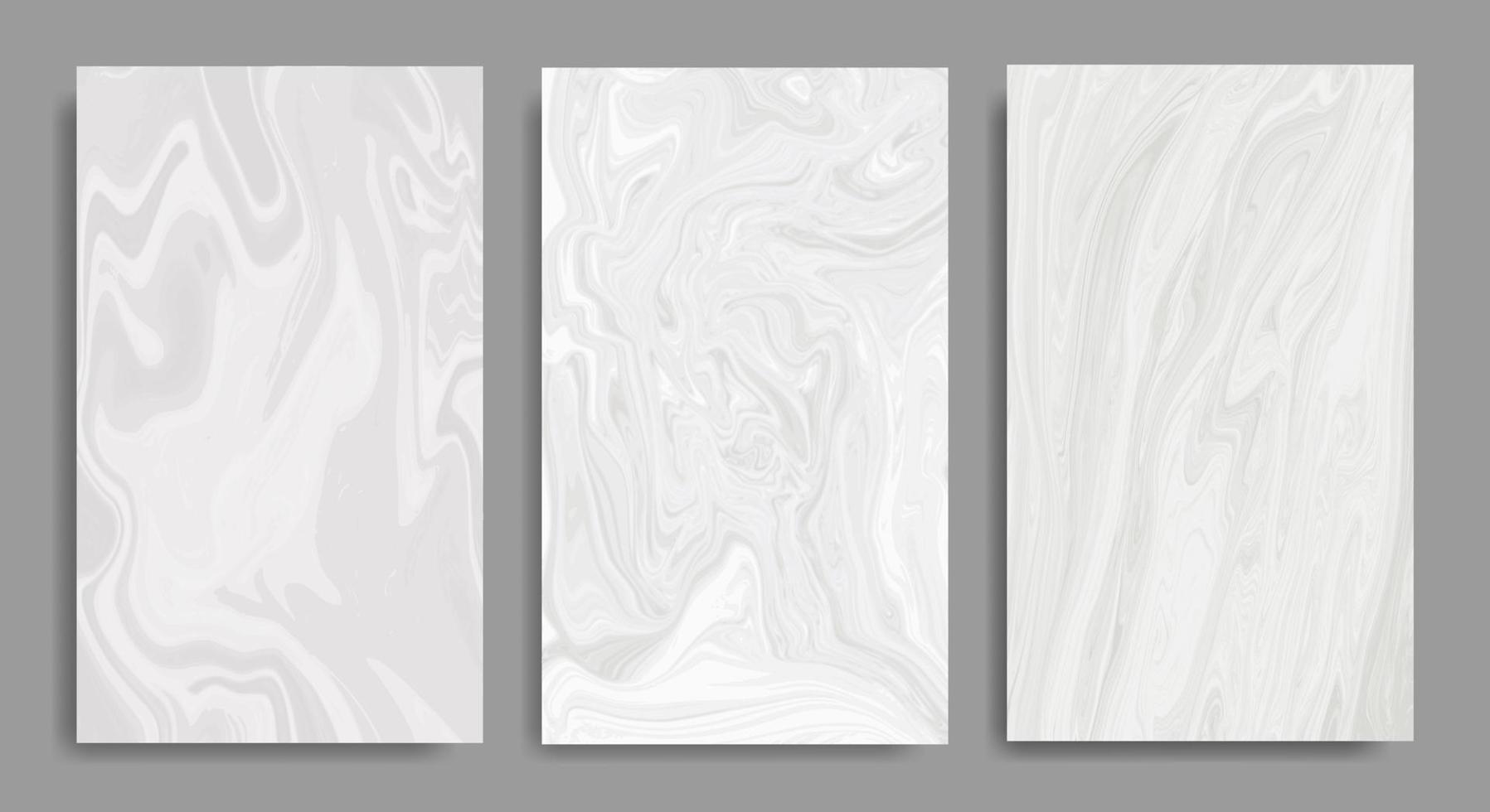 abstracte witte vloeibare marmeren achtergrond instellen vector