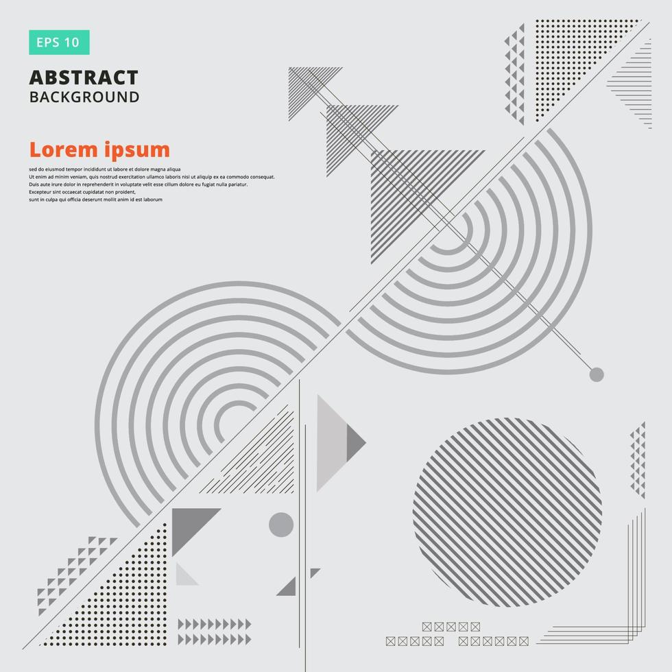 abstracte geometrische compositie vormt moderne achtergrond met decoratieve driehoeken en patronen achtergrond vectorillustratie om af te drukken, advertentie vector
