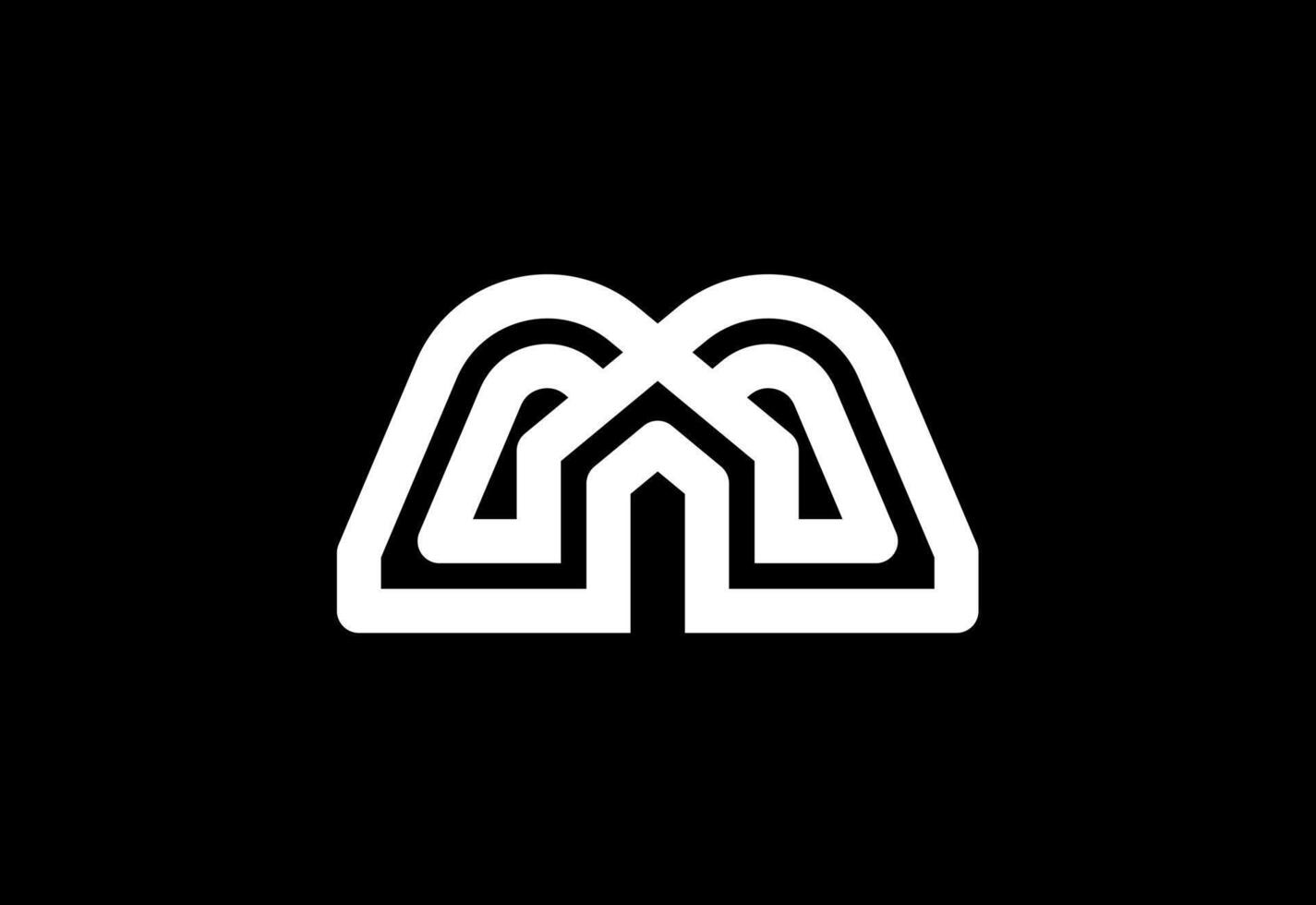 brief m logo ontwerp voor bouw, huis, echt landgoed, gebouw, eigendom. vector