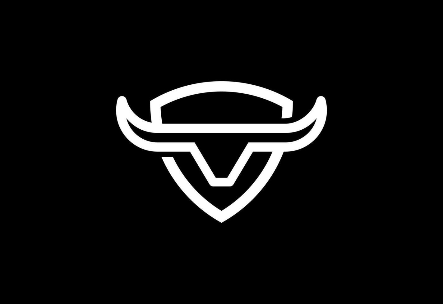 abstract stier hoofd logo. koe of stier hoorns icoon. logo voor vlees restaurant of slagerij vector