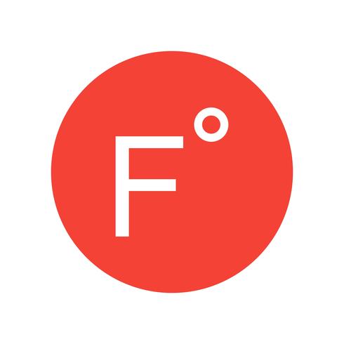 Fahrenheit vector pictogram