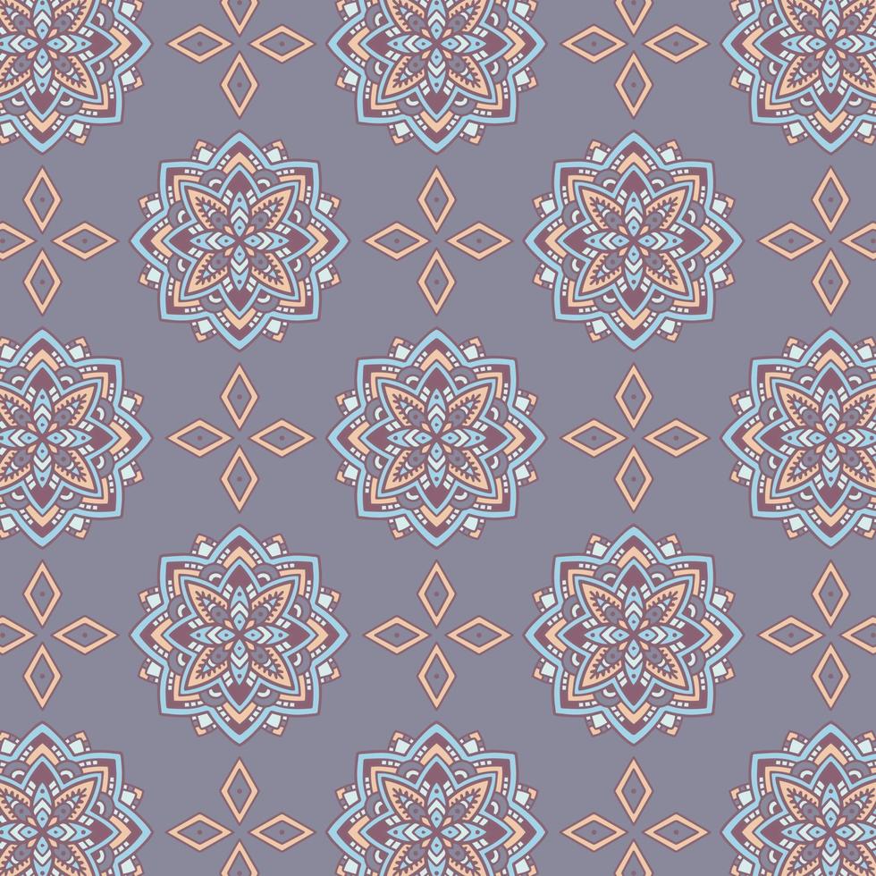naadloze hand getekend geometrische tribal patroon met ruiten en driehoeken. vector navajo-ontwerp.